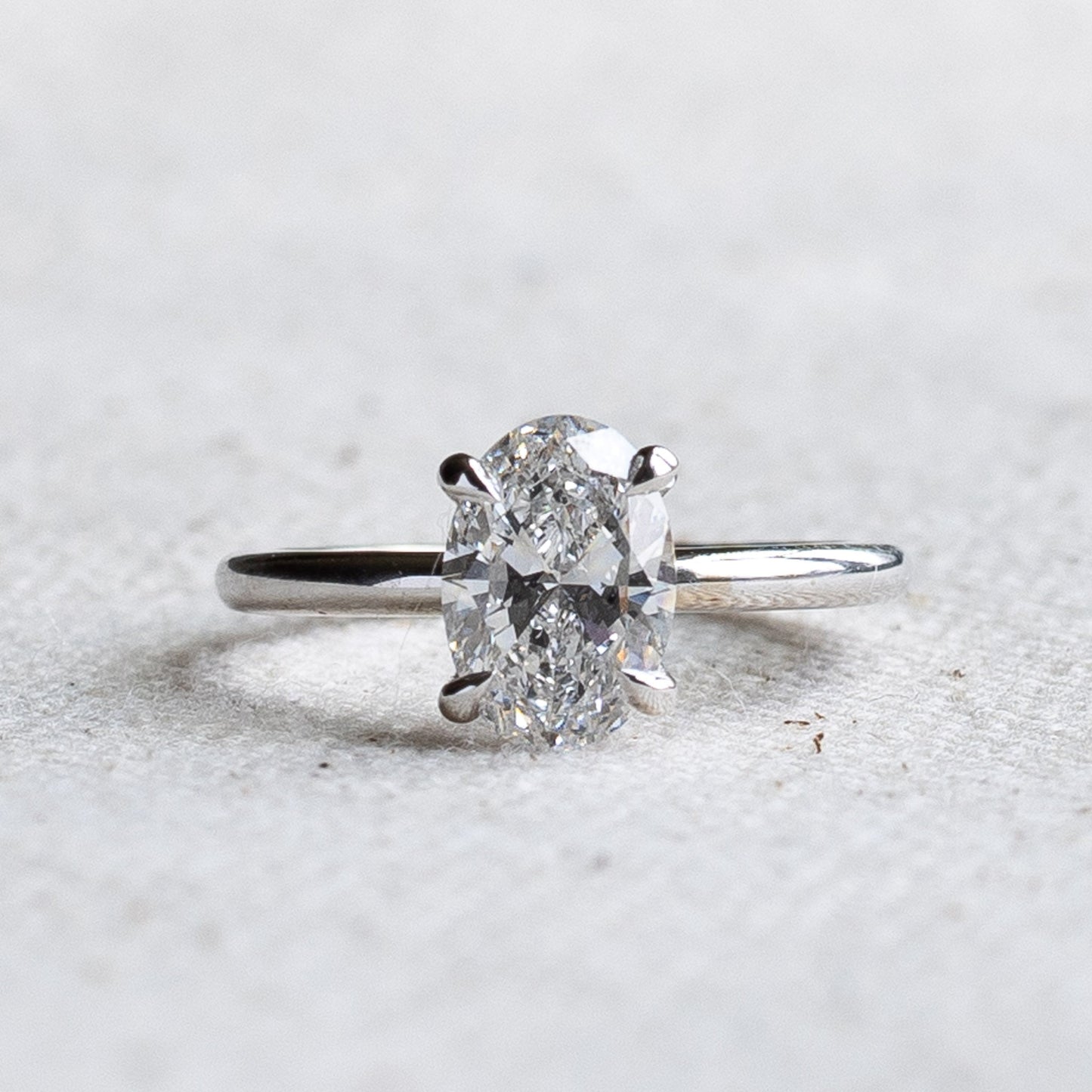 14K White Gold Diamond Engagement Ring Set