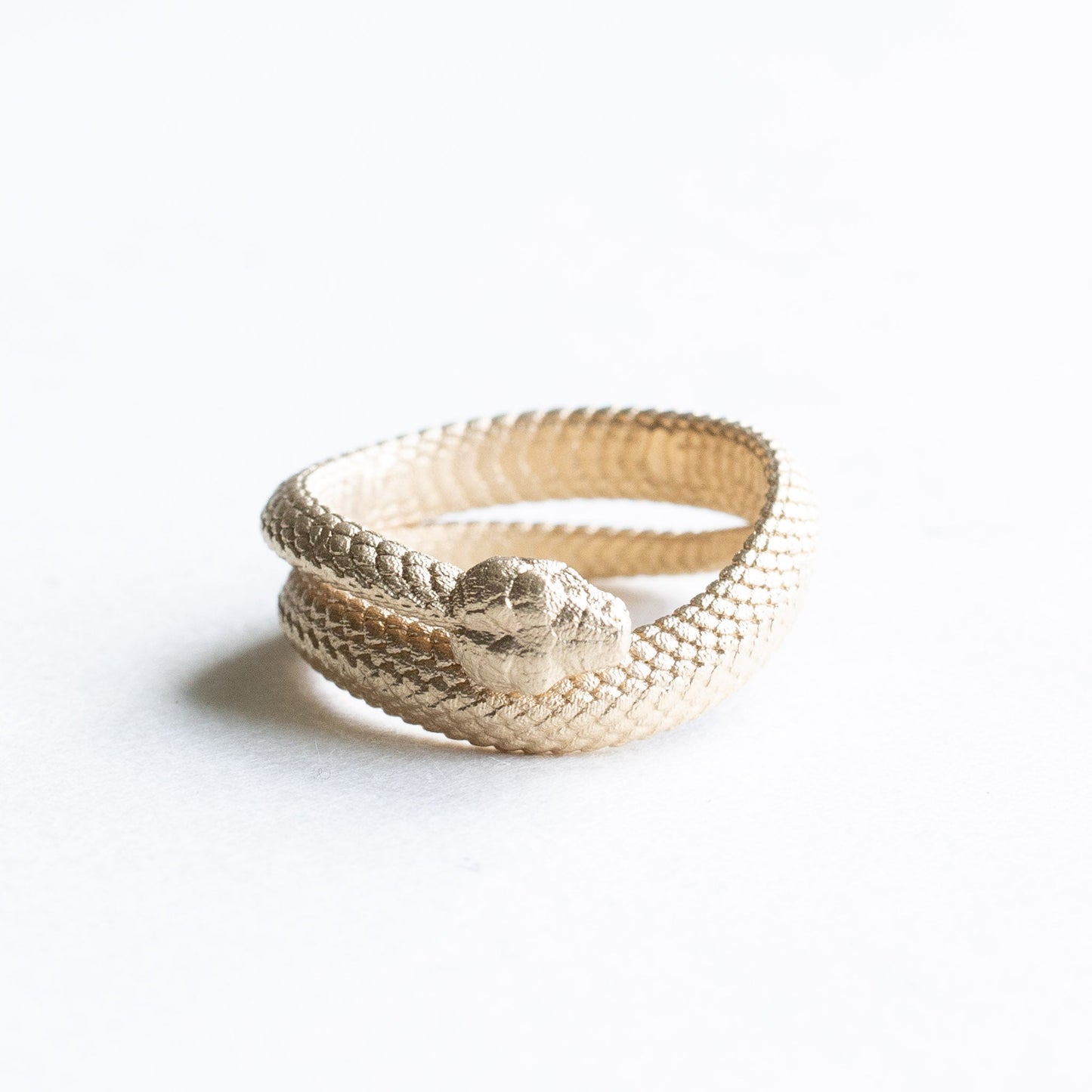 14k Solid Gold Snake Spiral Band