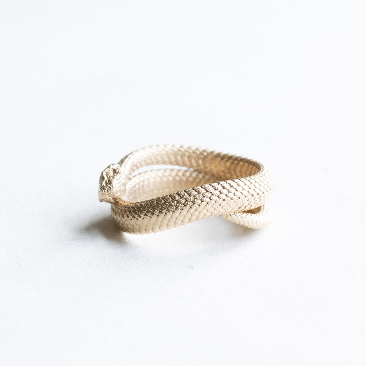 14k Solid Gold Snake Spiral Band