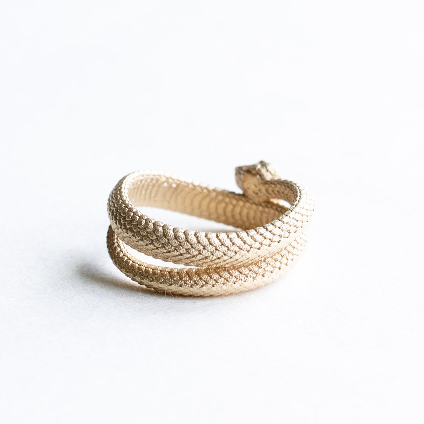 14k Solid Gold Snake Spiral Band