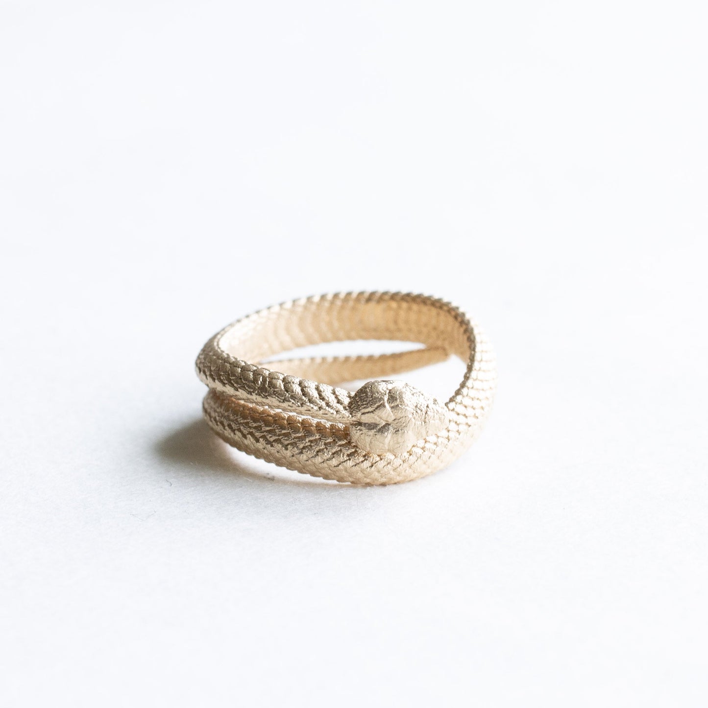 14k Solid Gold Snake Spiral Band