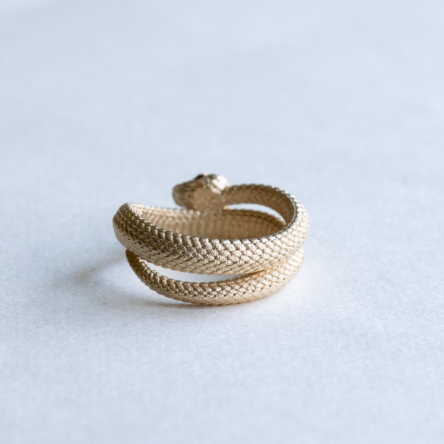 14k Solid Gold Snake Spiral Band