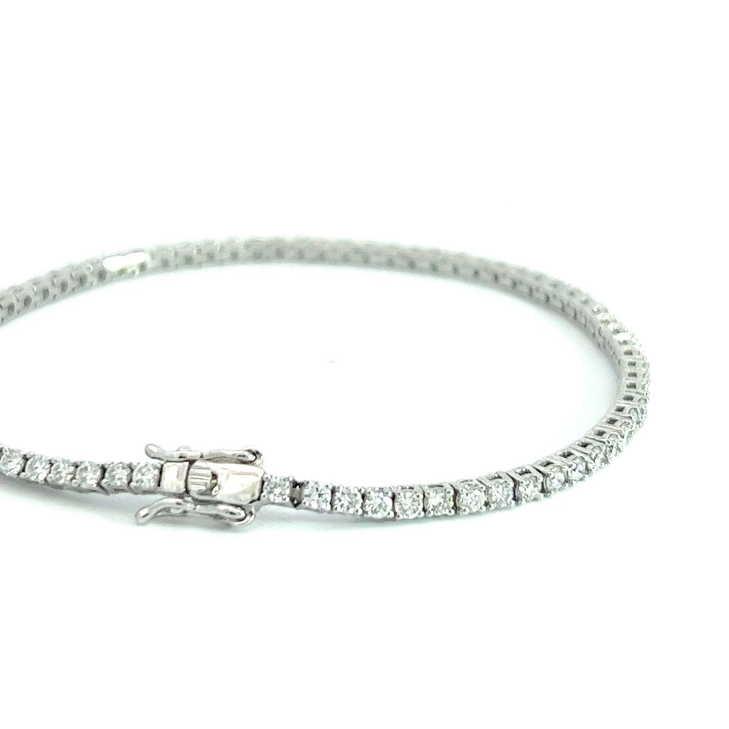 14K White 2 ct Diamond Tennis Bracelet (7 inches)