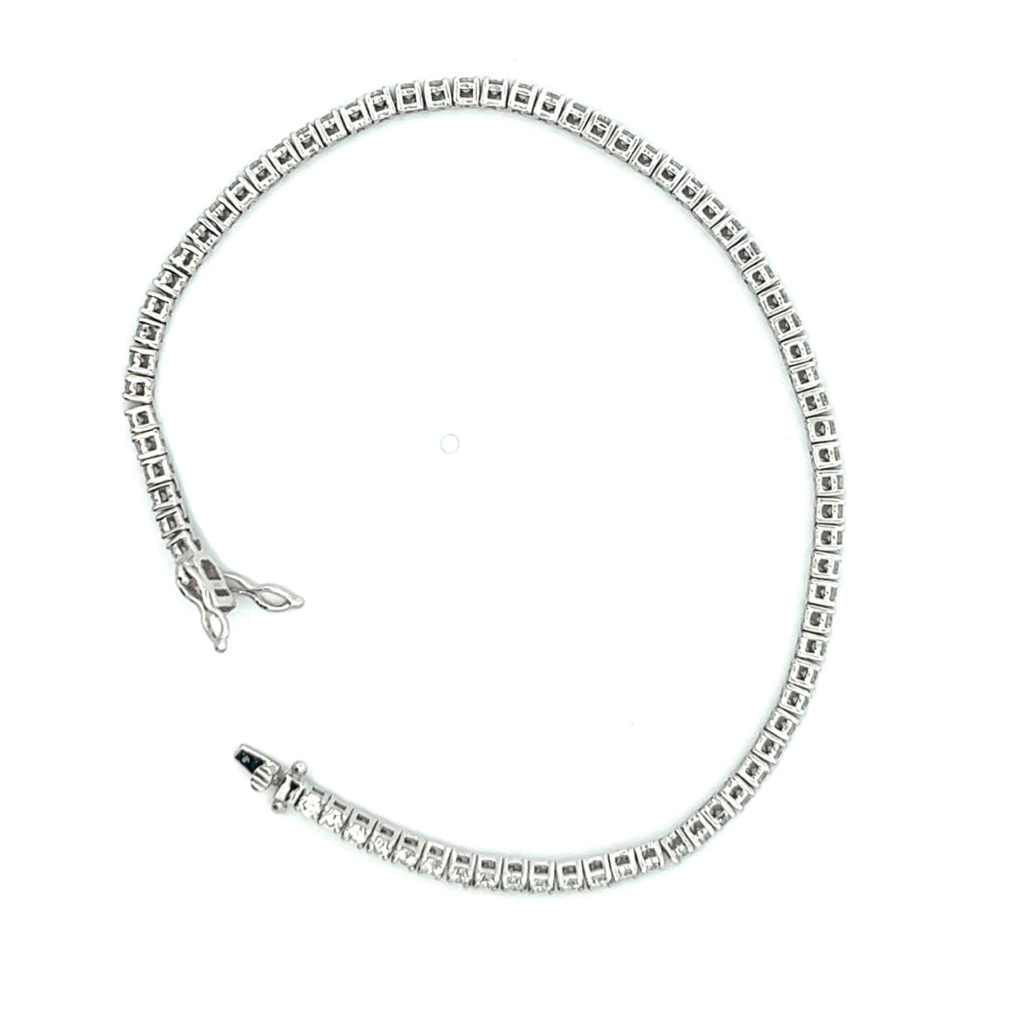 14K White 2 ct Diamond Tennis Bracelet (7 inches)